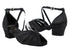 2713 Black Satin_1601 BackStrap with 1.5" Medium Heel in the photo