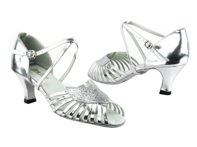 2717 Silver Leather_126 Silver Stardust with 2.5" Heel in the photo