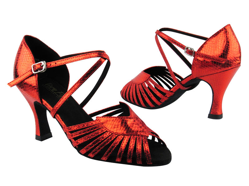 2717 Snake Red with 3" Heel in the photo