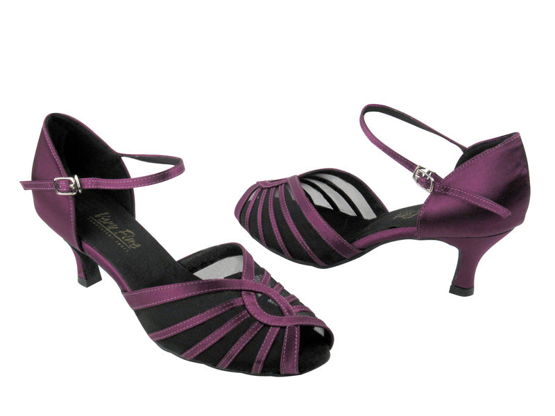 2719 Purple Satin with 2.75&quot; Low Heel in the photo