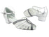 2719 119 Silver PU_97 Black Sparklenet Trim_Flesh Mesh with 1.5" Medium Heel in the photo