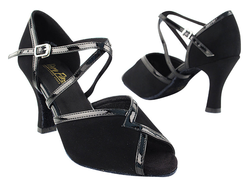 2721 Black Nubuck &amp; Black Patent Trim with 3&quot; Heel in the photo