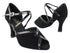 2721 Black Nubuck & Black Patent Trim with 3" Heel in the photo