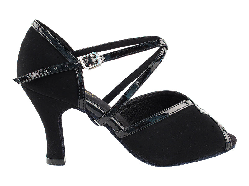 2721 Black Nubuck &amp; Black Patent Trim