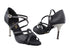 2737LEDSS Black Satin with 3" slim heel (6646) in the photo