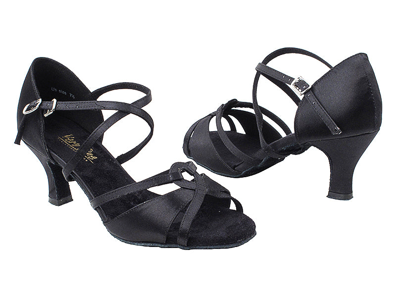 2737LEDSS Black Satin with 2.5" Low heel (2899) in the photo