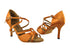 2737LEDSS Dark Tan Satin with 3" slim heel (6646) in the photo