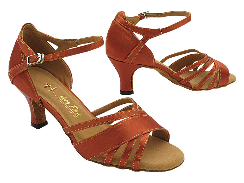 2770LEDSS Dark Tan Satin with 2.5&quot; Heel (2899) in the photo