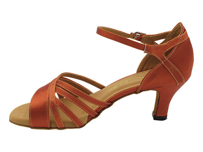 2770LEDSS Dark Tan Satin with 2.5&quot; Heel (2899) in the photo