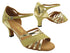 2770LEDSS Light Gold Glitter Satin & Gold Leather with 2.5" Heel (2899) in the photo