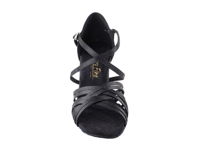 2784LEDSS Black Satin with 3&quot; slim heel in the photo