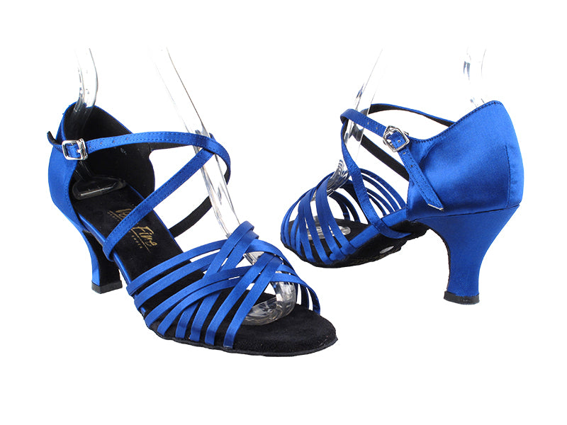 2784LEDSS Blue Satin with 2.5&quot; Low heel (2899) in the photo