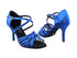 2784LEDSS Blue Satin with 3" slim heel (6646) in the photo