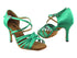 2784LEDSS Green Satin with 3" slim heel (6646) in the photo