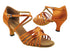 2784 Dark Tan Satin with 2.5" Low heel (2899) in the photo