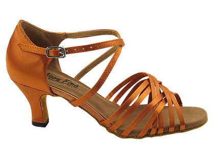 2784 Dark Tan Satin with 2.5&quot; Low heel (2899) in the photo