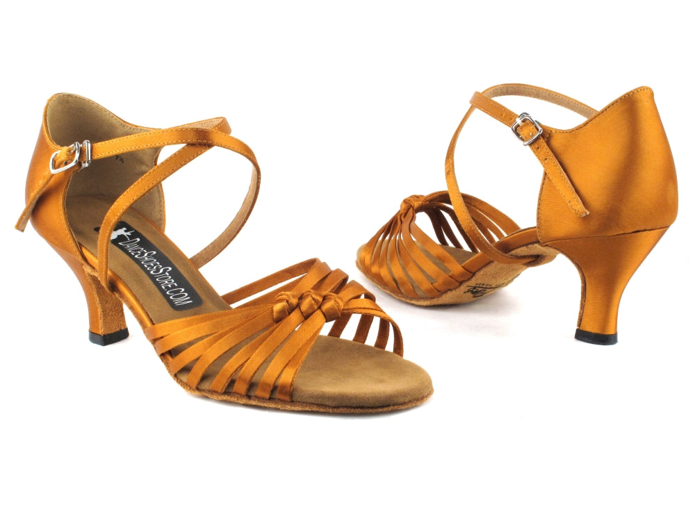 2785LEDSS Dark Tan Satin with 2.5&quot; heel (2899) in the photo