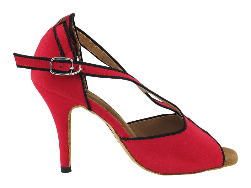 2825LEDSS Red Velvet with 3.5" Stiletto Heel in the photo