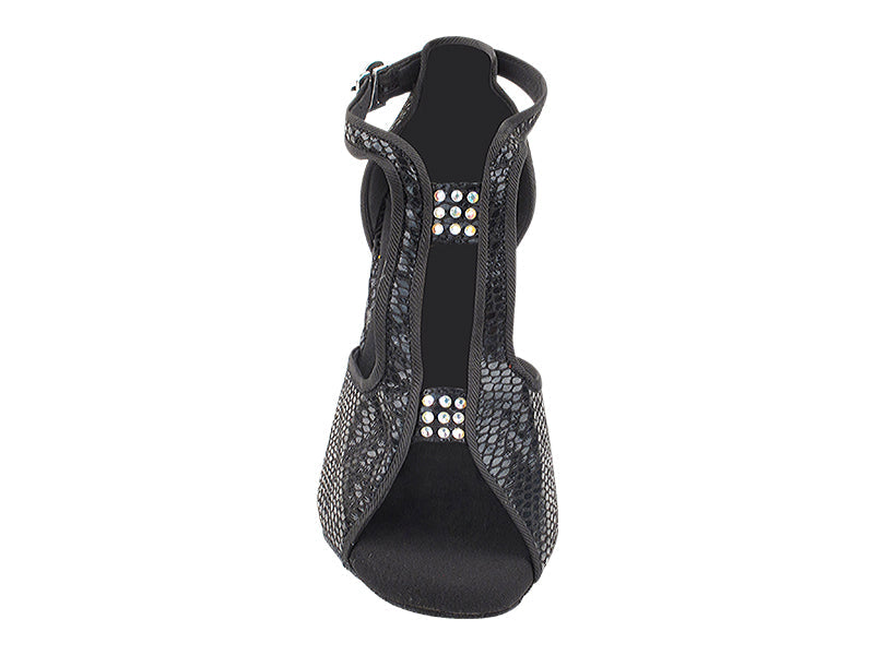 2825LEDSS 110 Snake Black with 3.5&quot; Stiletto Heel (575) in the photo