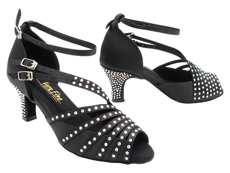 2826Bling Black Satin with 2.5" Heel (2899) in the photo