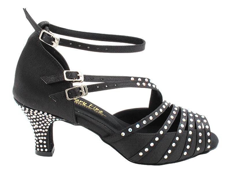 2826Bling Black Satin with 2.5" Heel (2899) in the photo
