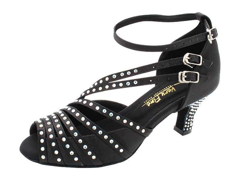 2826Bling Black Satin with 2.5" Heel (2899) in the photo