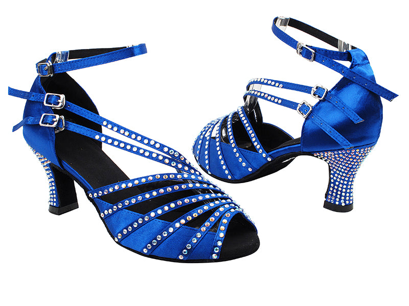 2826Bling Gem Blue Satin with 2.5" Heel (PG) in the photo