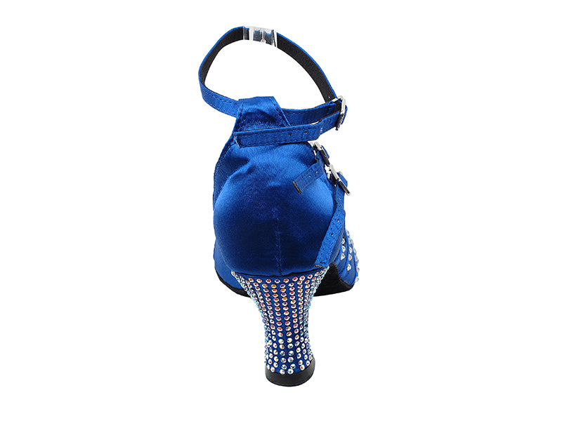 2826Bling Gem Blue Satin with 2.5" Heel (PG) in the photo