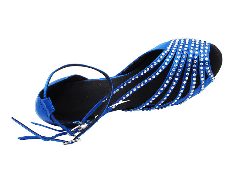 2826Bling Gem Blue Satin with 2.5" Heel (PG) in the photo