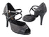 2828LEDSS 003 Black Stardust_Black Leather Trim_H with 3 inch Stiletto Heel (428) in the photo