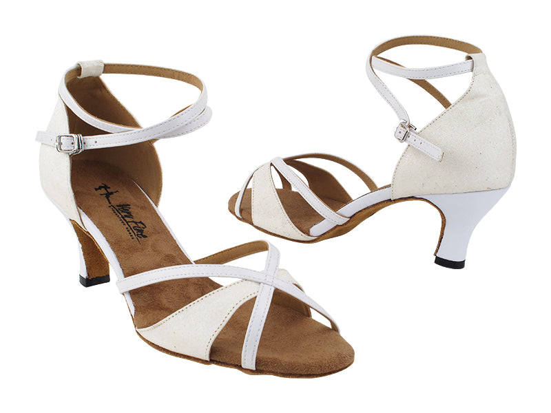 2829LEDSS 100 White Stardust_White Leather Trim with 2.5&quot; Low Heel (2899) in the photo