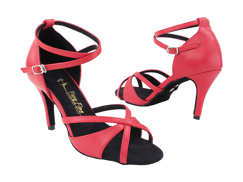 2829LEDSS 135 Red Leather with 3 inch Stiletto Heel (428) in the photo