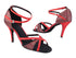 2829LEDSS 15 Red Illusion Scale_91 Dark Red Satin with 3.5 inch Stiletto Heel (575) in the photo