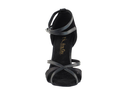 2829LEDSS Black Satin_Black Trim with 3.5&quot; Stiletto Black Plated Heel in the photo