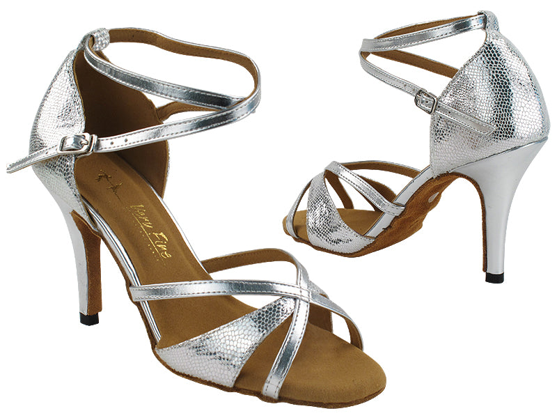 2829LEDSS Silver &amp; Silver Trim with 3.5&quot; Stiletto Heel in the photo