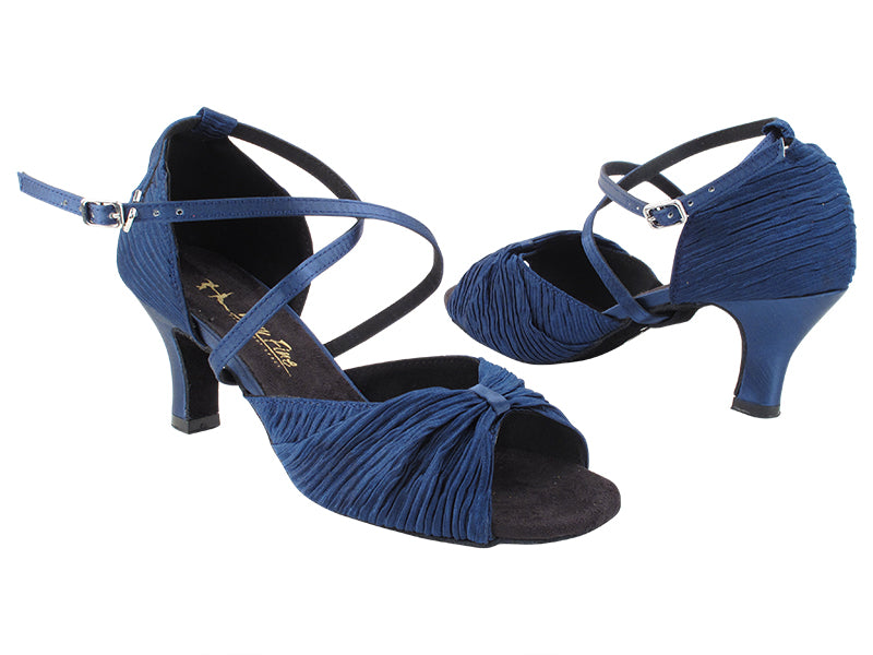 2830LEDSS Dark Blue Satin with 2.5&quot; low heel in the photo