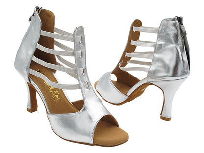 2852LEDSS Silver Shinny Leather with 3&quot; Heel (6812) in the photo