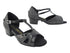 2901GLEDSS Black Glitter & Black Patent with 1.5" heel in the photo