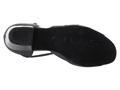 2901GLEDSS Black Glitter &amp; Black Patent with 1.5" heel in the photo