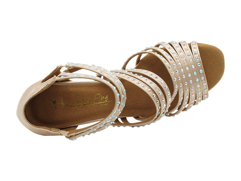2934Bling Flesh Satin with 2.5" Heel (2899) in the photo
