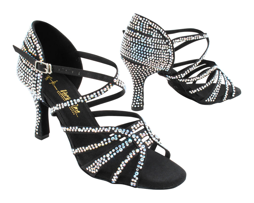 2935BlingTwo Black Satin with 3" Heel (5059) in the photo