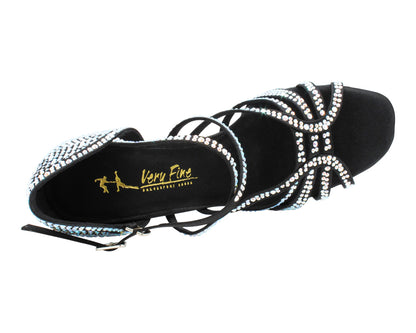 2935BlingTwo Black Satin with 3" Heel (5059) in the photo