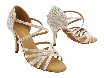 2937Bling Flesh Satin with 3.5" Stiletto Heel (575) in the photo