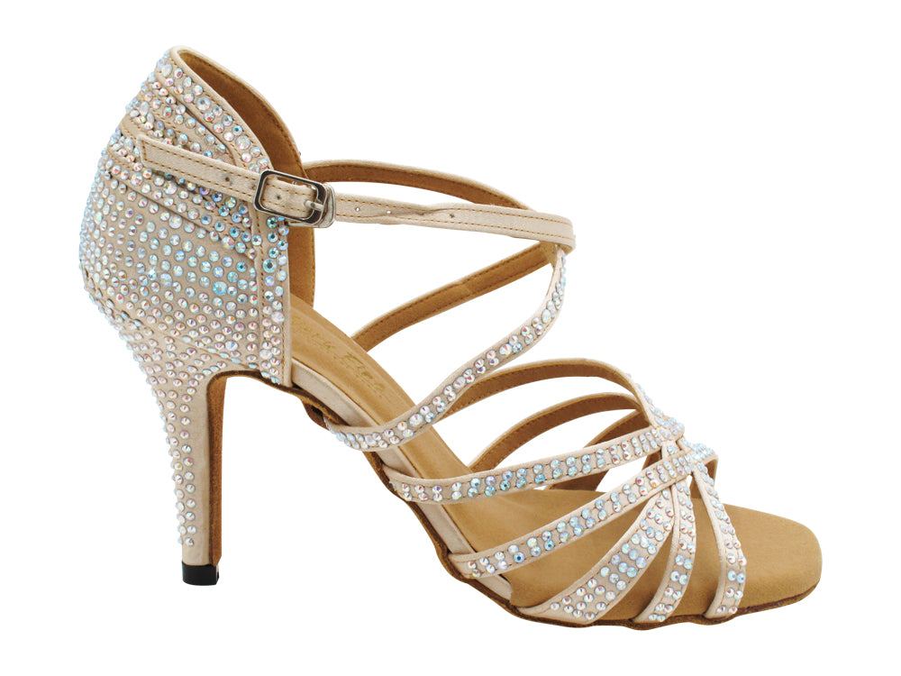 2937Bling Flesh Satin with 3.5" Stiletto Heel (575) in the photo