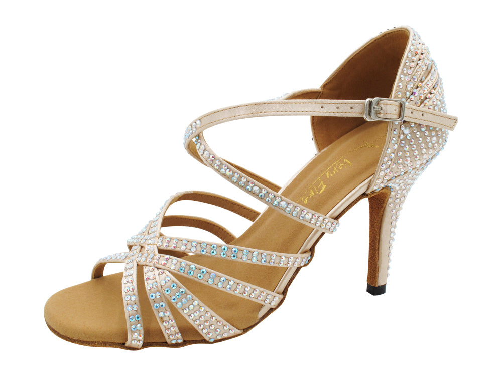 2937Bling Flesh Satin with 3.5" Stiletto Heel (575) in the photo