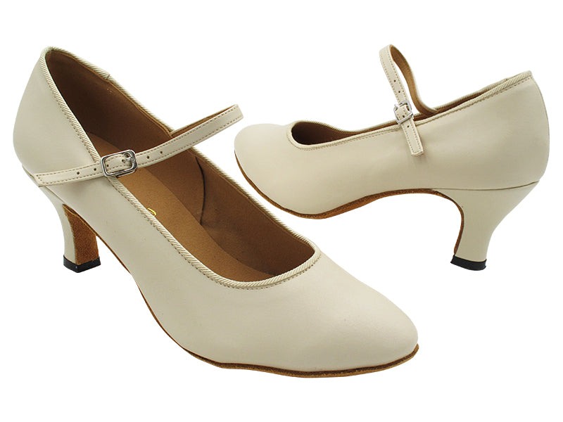 3008 Light Beige Leather with 2.5&quot; Heel (2899) in the photo