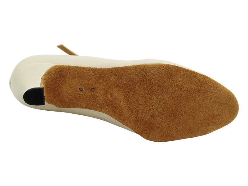 3008 Light Beige Leather with 2.5" Heel (2899) in the photo