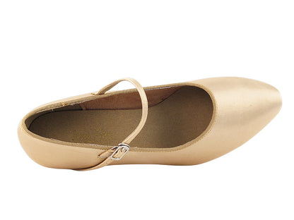 3008 Light Brown Satin &amp; Cuban Heel