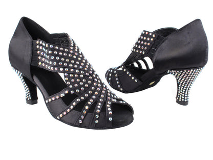 3032Bling Black Satin with 2.5&quot; Heel (2899) in the photo