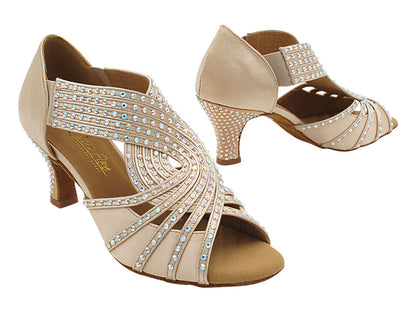 3032Bling Flesh Satin with 2.5" Heel (2899) in the photo